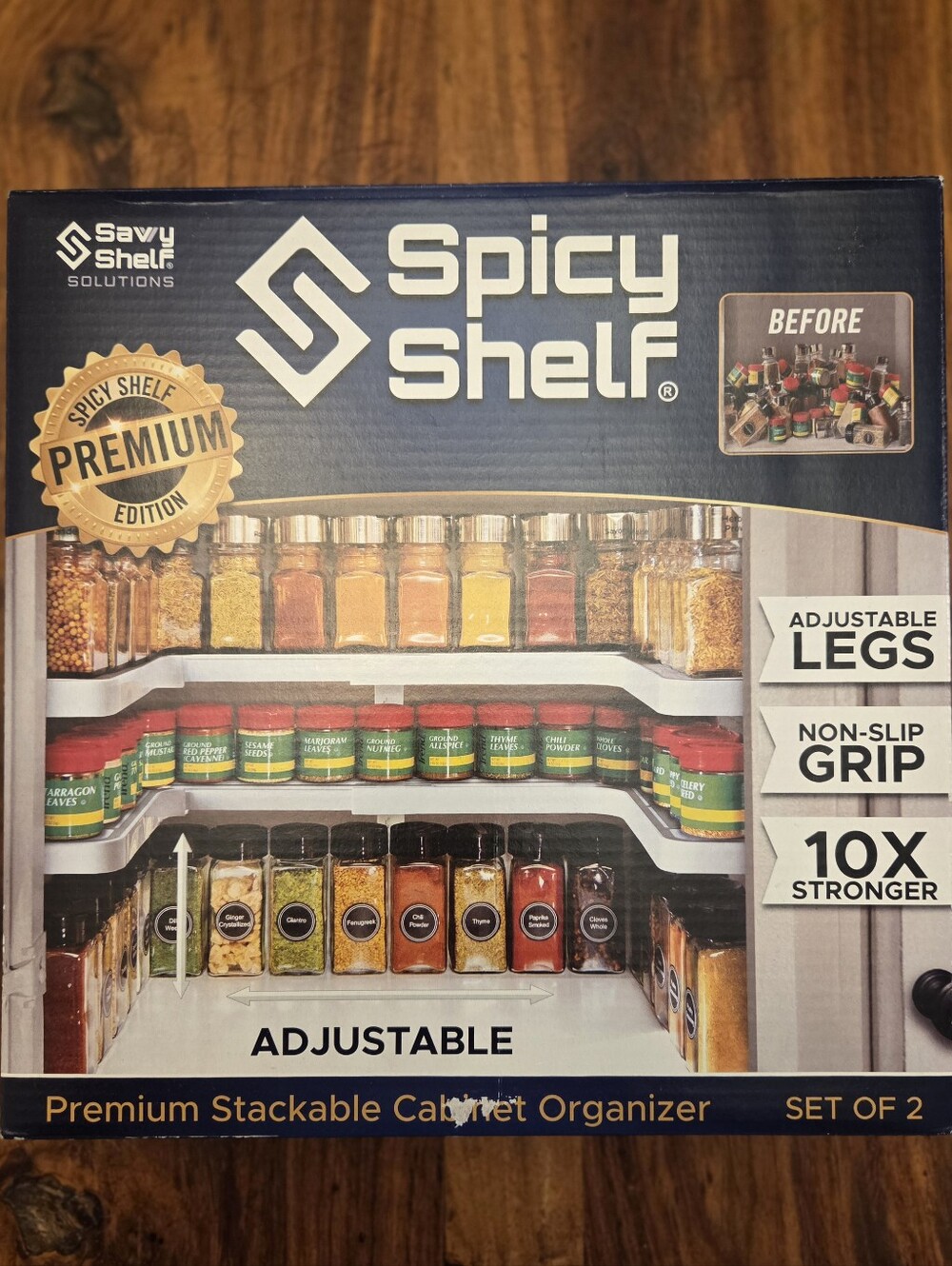 Spicy Shelf Stackable Adjustable Cabinet Organizer